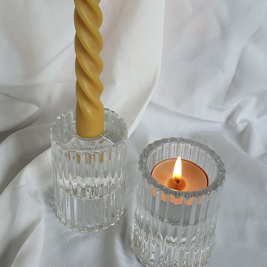 2 in 1 glass candle holder