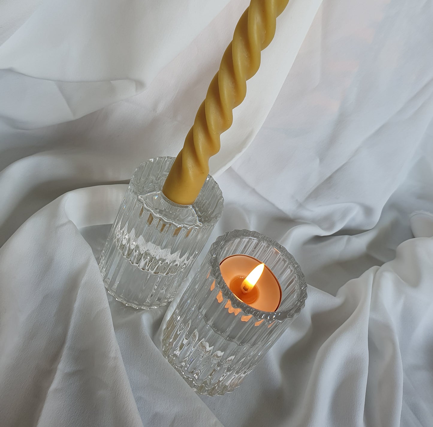 2 in 1 glass candle holder